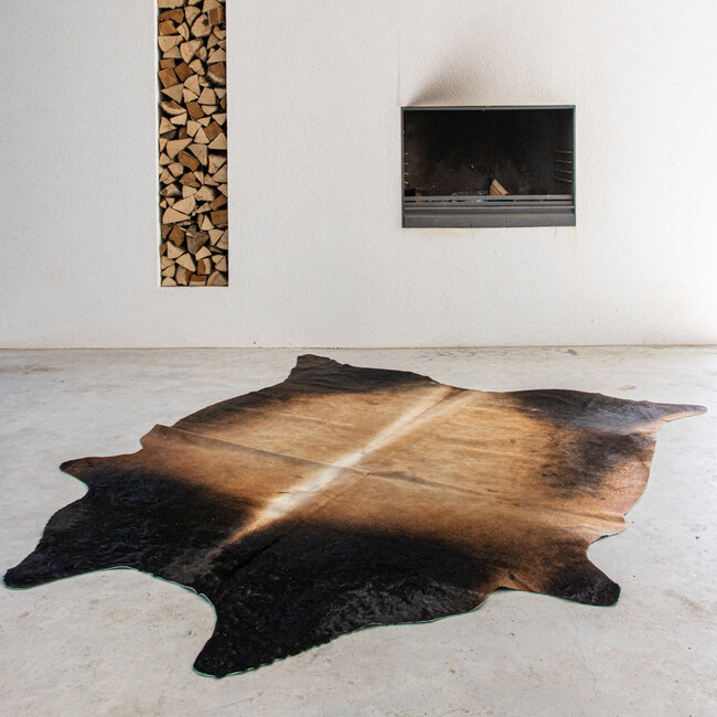 Mars & More vloerkleed koe donker bruin effen 250cm