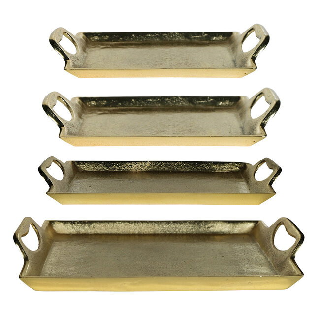 Mars & More dienblad rechthoek champagne goud 35cm