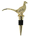 Mars & More wijnstopper fazant champagne goud 8,5X8,5X8cm