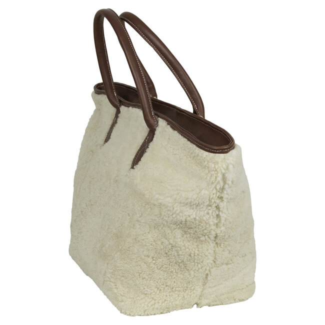 Mars & More schaap wit boodschappentas 55x30cm