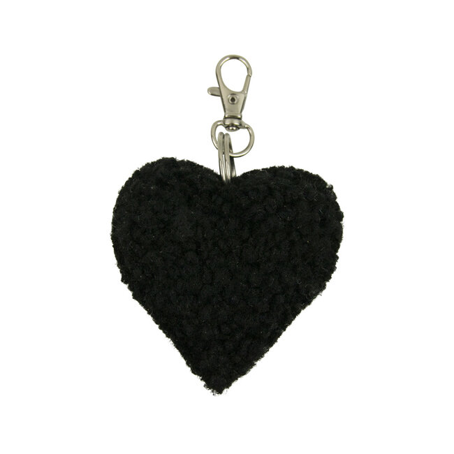 Mars & More schaap zwart sleutelhanger hart 5cm