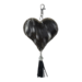 Mars & More sleutelhanger hart zwart 10cm