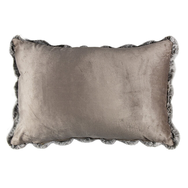 Mars & More groot kussen teddy bubble grijs 40x60cm