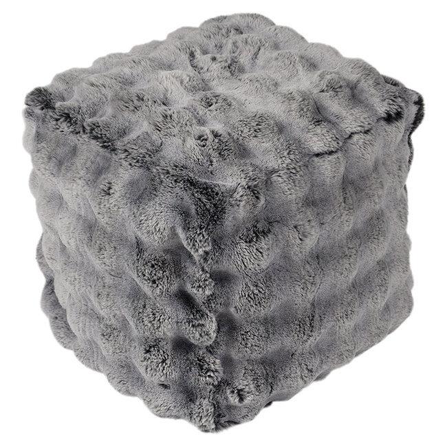 Mars & More poef teddy bubble grijs 40x40x45cm