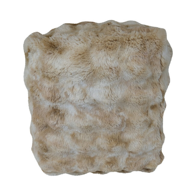 Mars & More poef teddy bubble beige 40x40x45cm