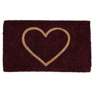 Mars & More kokosmat handgeweven hart rood 75cm