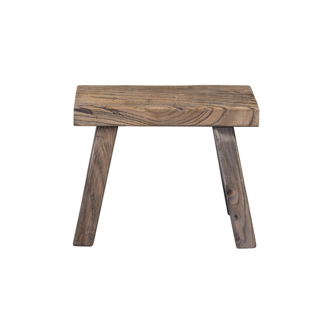 Mars & More gerecyclede elmwood voetenbankje 25x12x20cm
