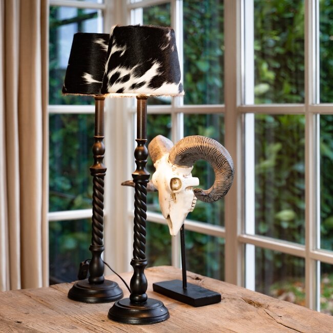Mars & More lampenkap koe zwart/wit 20cm
