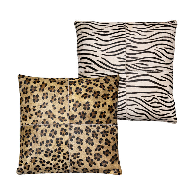 Mars & More *kussen koehuid luipaard 45x45cm*