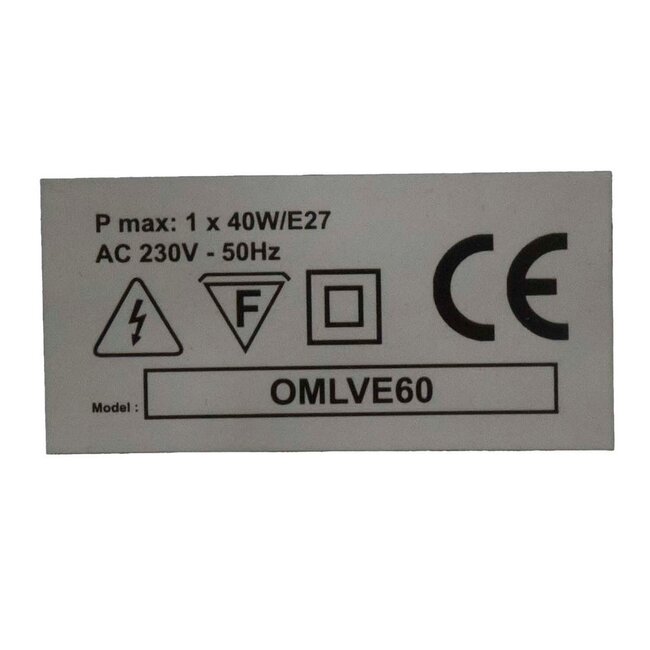 Mars & More lampvoet vierkant koe zwart 45cm