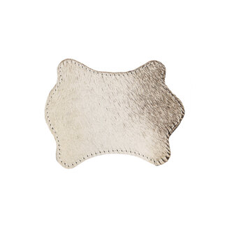 Mars & More onderzetter koe koevorm grijs 11x10cm