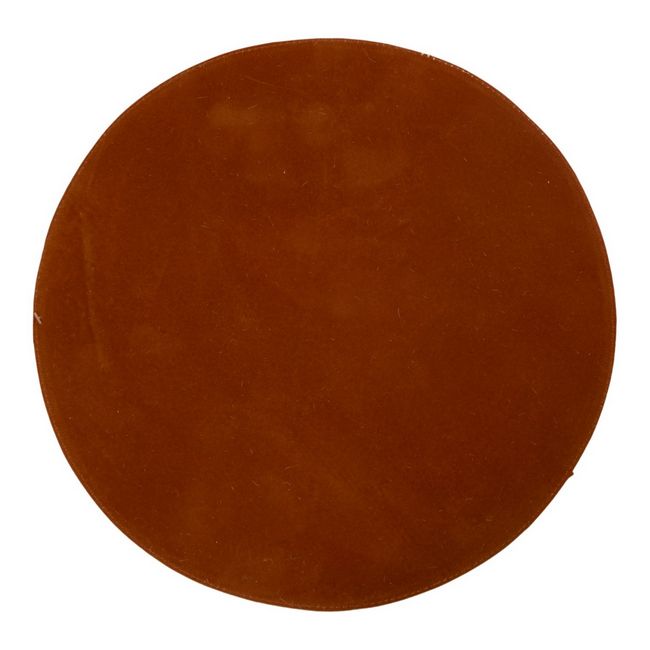 Mars & More placemat koehuid rond bruin/wit Ø38cm