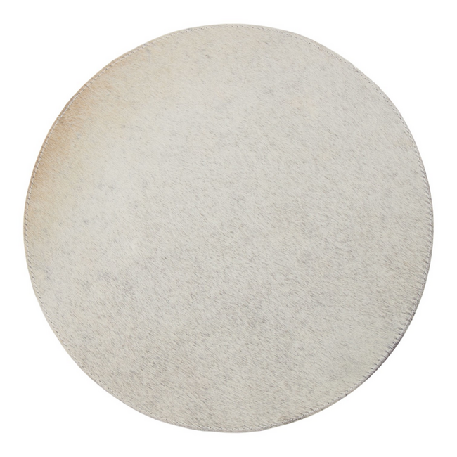 Mars & More placemat koehuid rond grijs Ø38cm