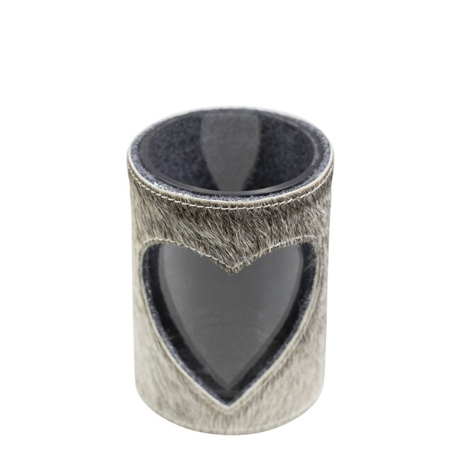 Mars & More windlicht koe hart grijs 15cm