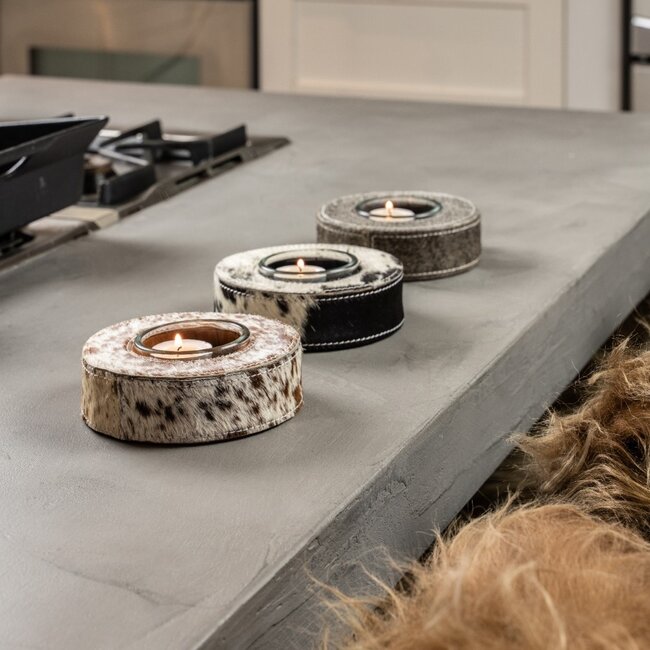 Mars & More windlicht koe zwart 13cm*