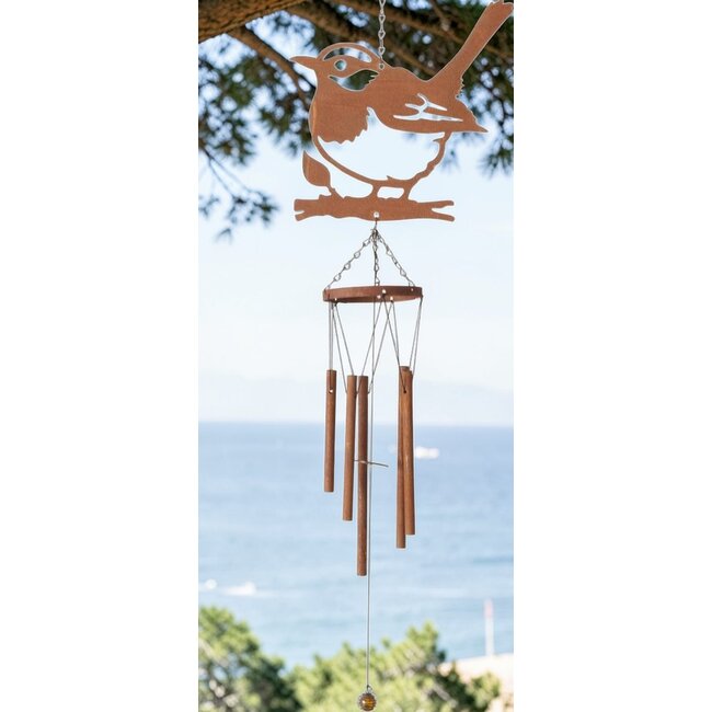 Bali-Dreams Winterkoning  windgong  bruin roest 70cm