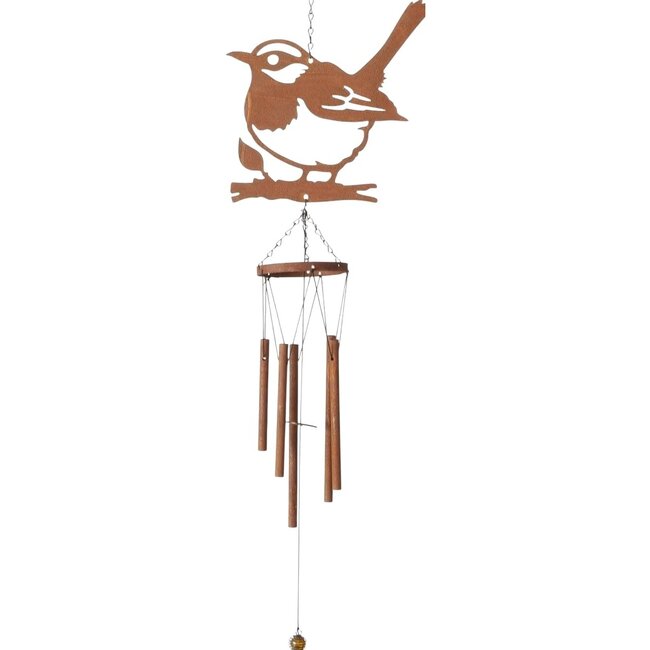 Bali-Dreams Winterkoning  windgong  bruin roest 70cm