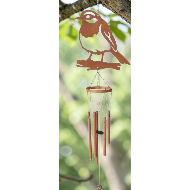 Bali-Dreams Roodborst  windgong  bruin roest 70cm