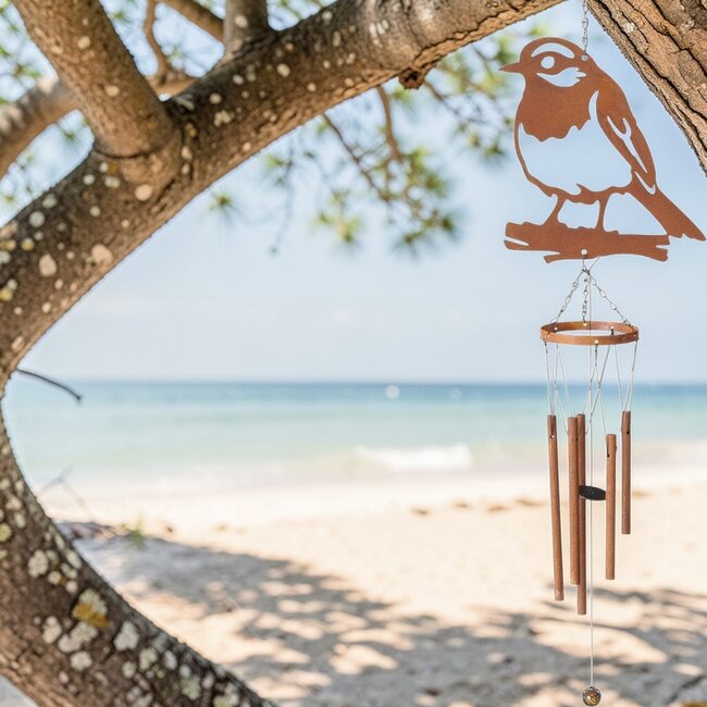 Bali-Dreams Roodborst  windgong  bruin roest 70cm