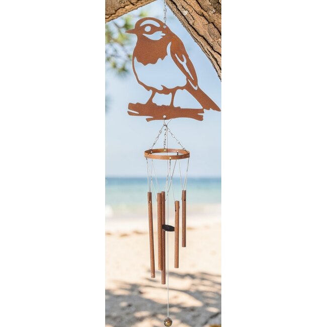 Bali-Dreams Roodborst  windgong  bruin roest 70cm