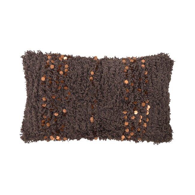 Linen & More Boston kussen donkergrijs 30x50cm