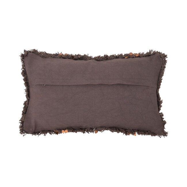 Linen & More Boston kussen donkergrijs 30x50cm