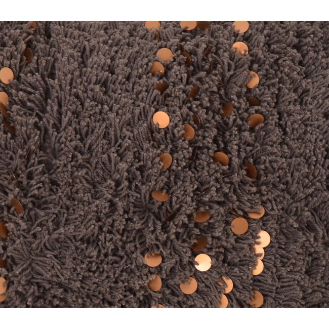 Linen & More Boston kussen donkergrijs 30x50cm