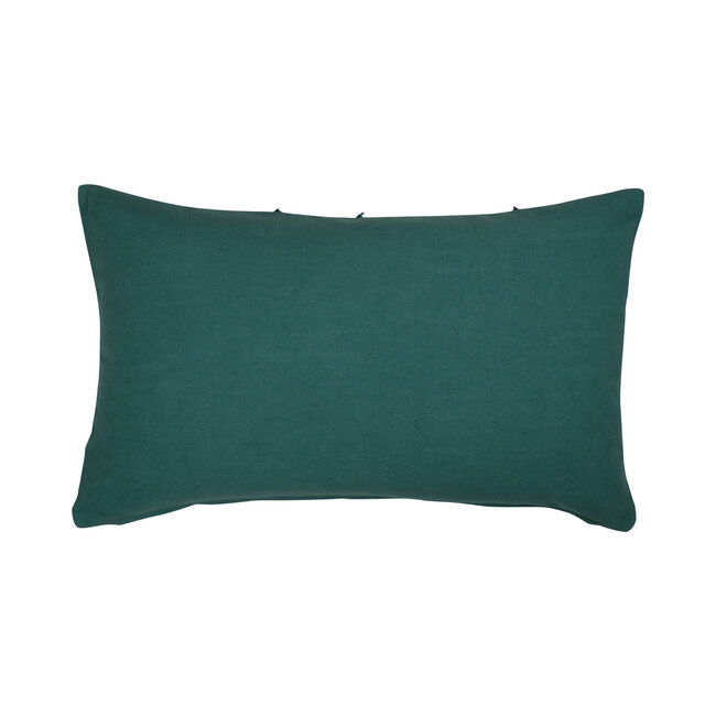 Linen & More Uneven Ruffle kussen blauw 30x50cm