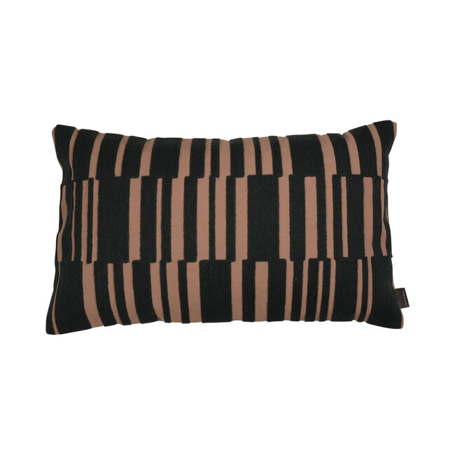 Linen & More Barro kussen donkergrijs bruin 30x50cm