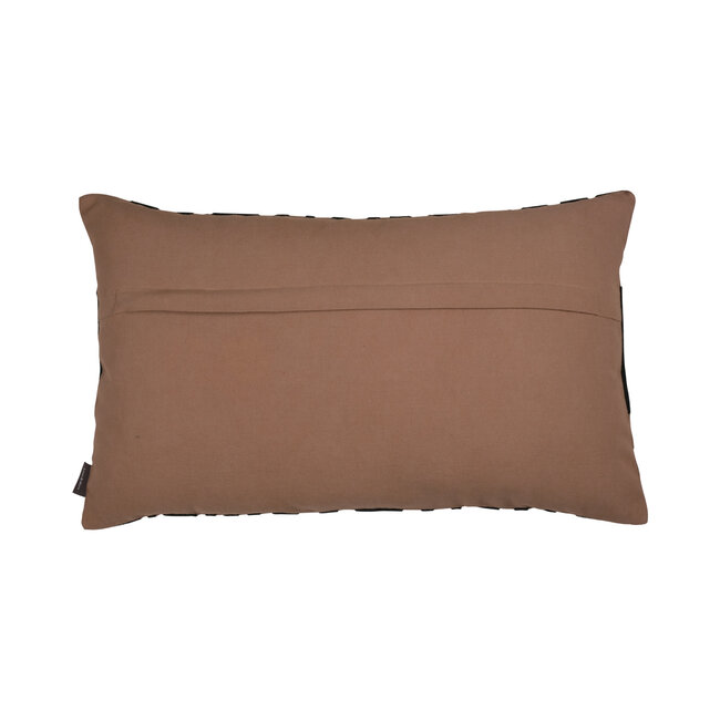 Linen & More Barro kussen donkergrijs bruin 30x50cm