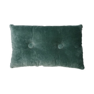 Linen & More Kyle 2 Buttons kussen blauw groen 30x50cm