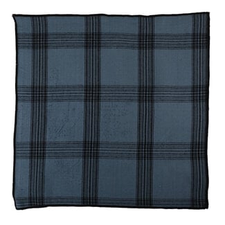Linen & More Black Check Servet mirage blauw 40x40cm (set of 2)