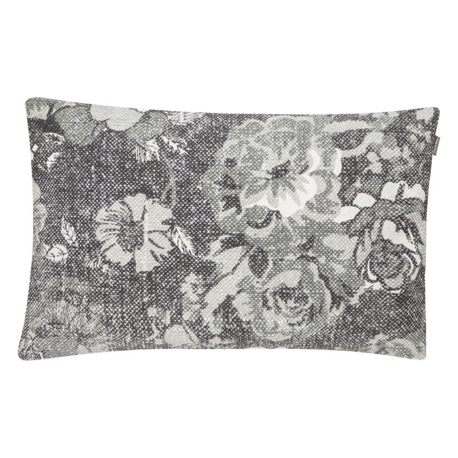 Linen & More Vintage Flower kussen grijs 40x60cm