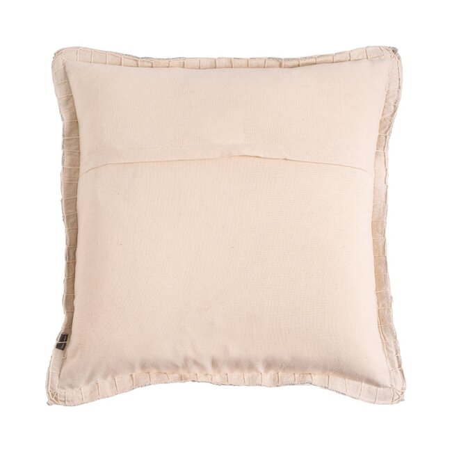 Linen & More Floral Button Stitching kussen groen 60x60cm