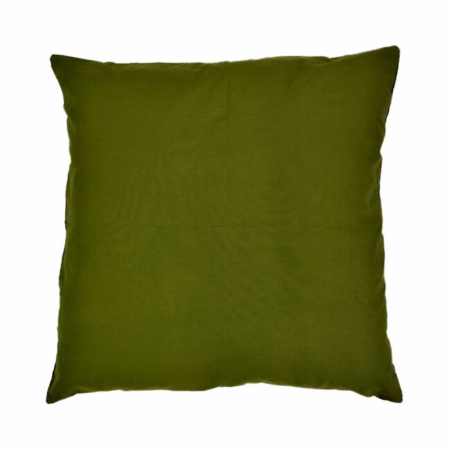 Linen & More Leopard kussen groen 60x60cm