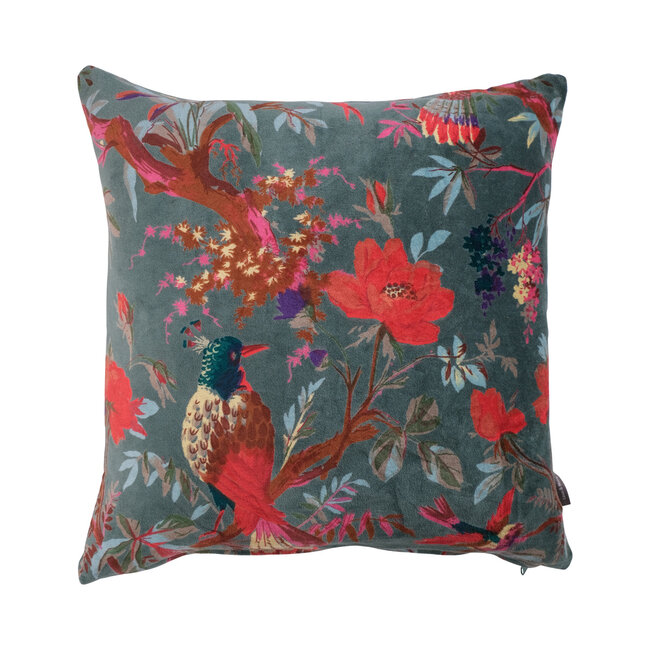 Linen & More Paradise kussen blauw groen 60x60cm