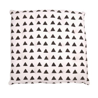 Linen & More Triangle  stoelkussen zwart 40x40cm+5cm