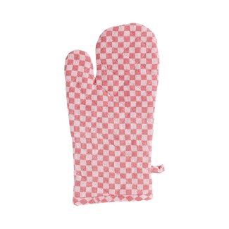 Linen & More Dutch Check Ovenwant rood 18x33cm