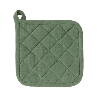 Linen & More Indi Pannenlap Onderzetter army groen 20x20cm