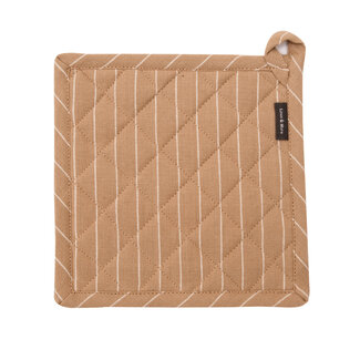 Linen & More Pinstripe Pannenlap Onderzetter c. geel 20x20cm