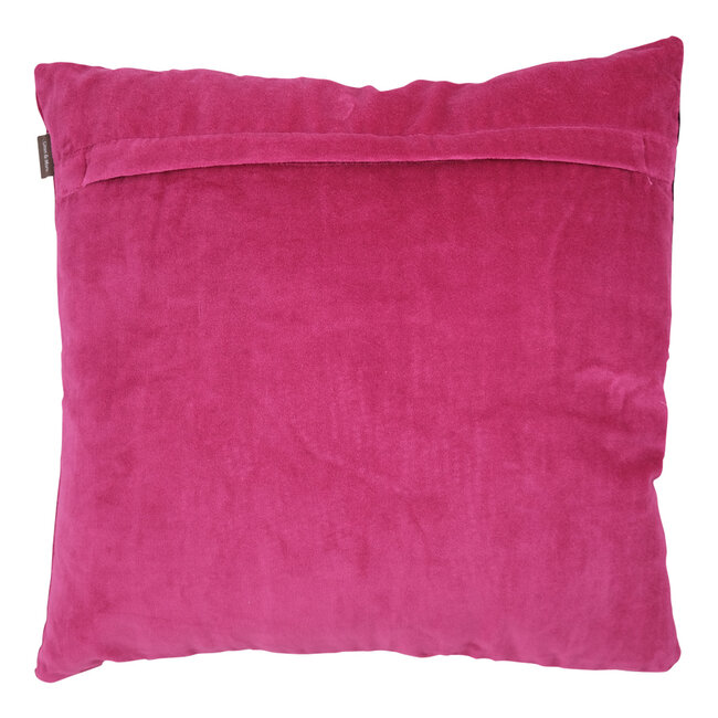 Linen & More Cushion Velvet Stripes 45x45 rouge multi