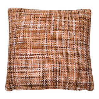 Linen & More Yara kussen roze bruin 45x45cm