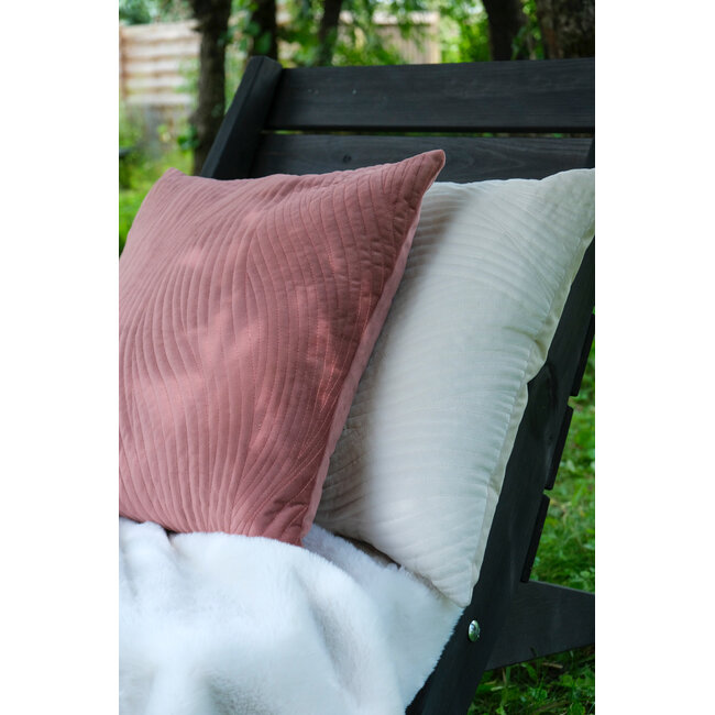 Linen & More Derry kussen koraal 45x45cm