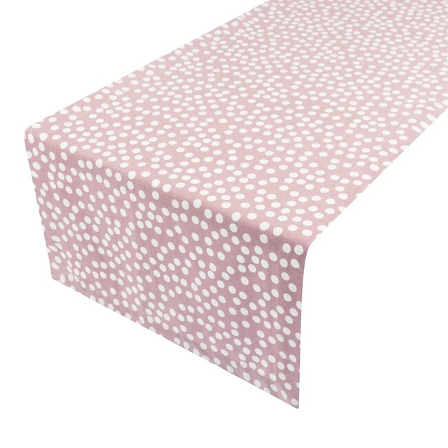 Linen & More Allover Dots Tafelloper blossom 50x140cm
