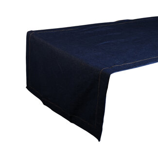 Linen & More Jeans Tafelloper blauw 50x140cm