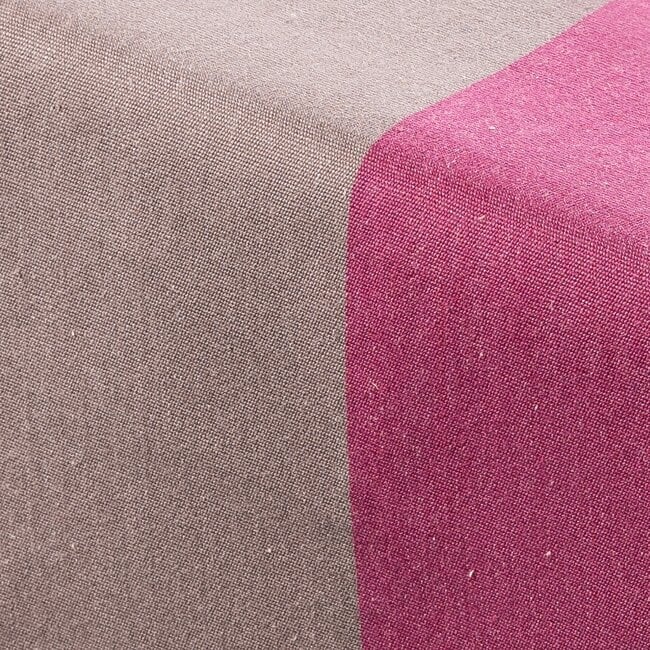 Linen & More Stripes Print Mauve Tafelloper rust 50x140cm