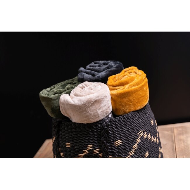 Linen & More Marmaris plaid zand 130x170cm (rolled)