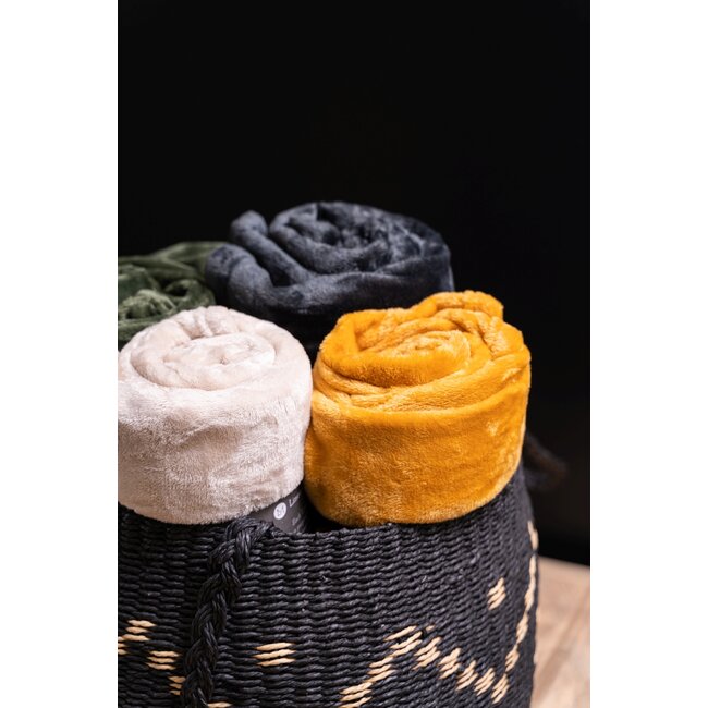 Linen & More Marmaris plaid zand 130x170cm (rolled)