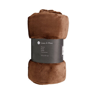 Linen & More Marmaris plaid bruin 130x170cm (rolled)