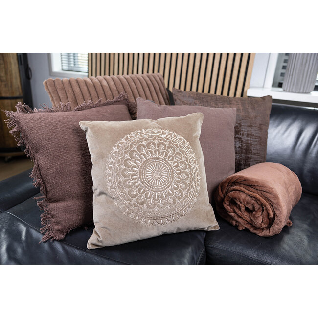 Linen & More Marmaris plaid bruin 130x170cm (rolled)